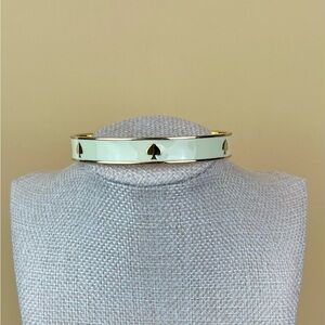 Kate Spade Heritage Spade Enamel Bangle - Cream & Gold